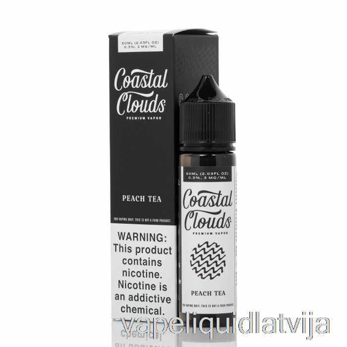 Persiku Tēja - Piekrastes Mākoņi Co. - 60 Ml 3 Mg Vape šķidruma